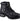 Men's 6" Reflective Double Zipper Biker Black Leather Boots-0