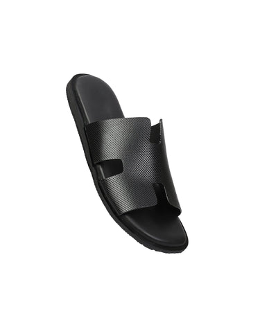 Wesley Men's H Dotted Style Leather Slipper-5