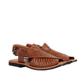 Eddie Men's Real Cow Leather Snake Print Peshawari Chappal Tan-2
