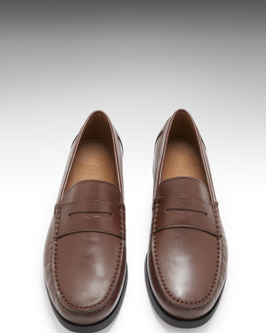 Boat Loafers, brown leather-1