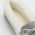 Women's slippers, sheepskin, dove grey suede-4