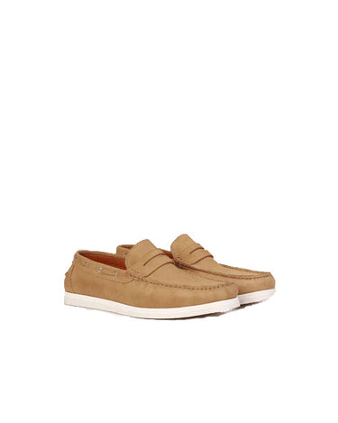 Hayden Men's Premium Camel Suede Leather Mules Camel & White-2
