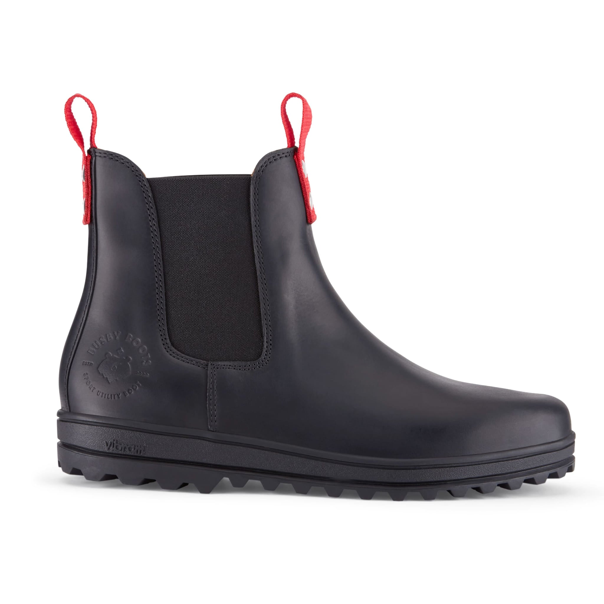 Busby Men's Winter Chelsea Boot, Black Leather-0