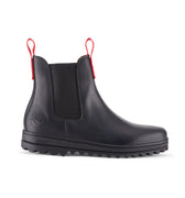 Busby Women's Winter Chelsea Boot, Black Leather-0