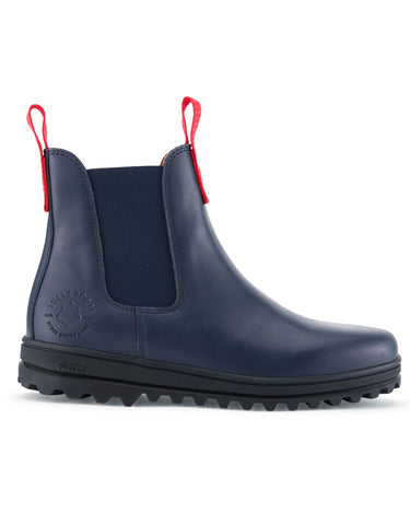 Busby Women's Winter Chelsea Boot, Navy Blue Leather-0