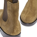 Tobacco Suede Chelsea Boots, Welted Leather Sole-4