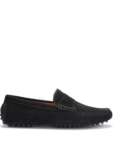 Penny Driving Loafers, black suede-0