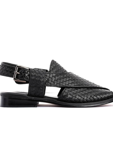 Lucas Handmade Leather Peshawari Chappal Sandals For Men Checkered Leather-0