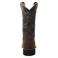 Men's 12" Work Western Square Toe Black/Brown Leather Boots-2