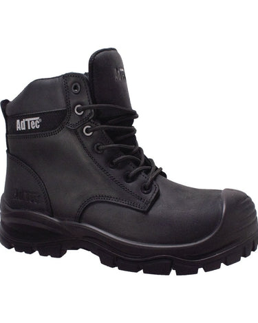 Men's 6" Black Waterproof Composite Toe Work Leather Boots-1