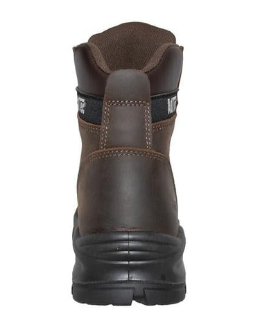 Men's 6" Brown Waterproof Composite Toe Work Leather Boots-2