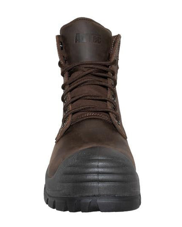 Men's 6" Brown Waterproof Composite Toe Work Leather Boots-4