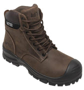 Men's 6" Brown Waterproof Composite Toe Work Leather Boots-0