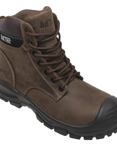 Men's 6" Brown Waterproof Composite Toe Work Leather Boots-0