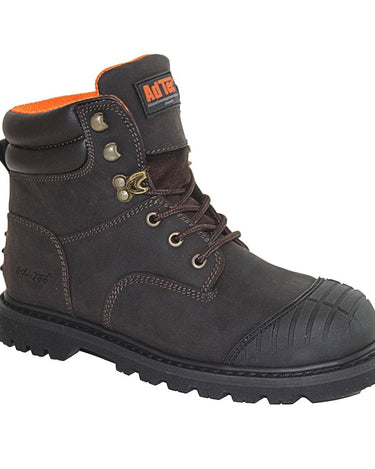 Men's 6" Brown Work Leather Boots-1