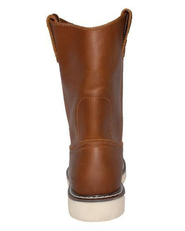 Men's 8" Side Zipper Composite Toe Pull On Wellington Leather Boots-2
