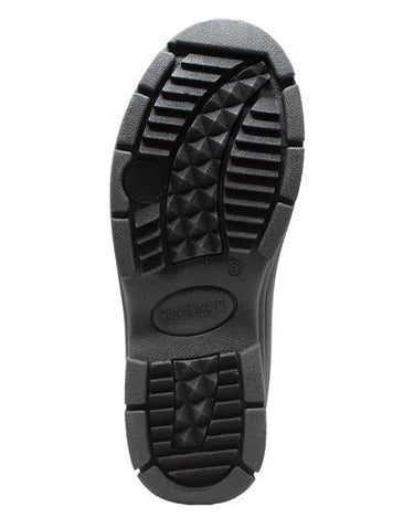 Mens Black Nylon Zipper Winter Leather Boots-1