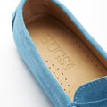 Women's Penny Driving Loafers, turquoise suede-3