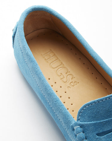 Women's Penny Driving Loafers, turquoise suede-3
