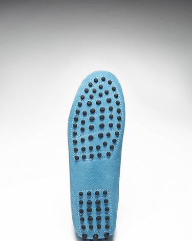 Women's Penny Driving Loafers, turquoise suede-4