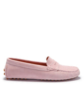Women's Penny Driving Loafers, ice pink suede-0