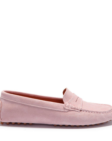 Women's Penny Driving Loafers, ice pink suede-0