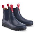 Busby Men's Winter Chelsea Boot, Navy Blue Leather-1
