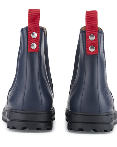 Busby Men's Winter Chelsea Boot, Navy Blue Leather-2