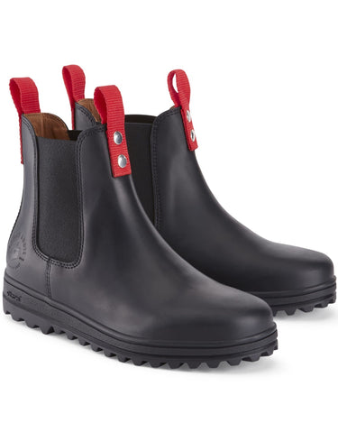 Busby Women's Winter Chelsea Boot, Black Leather-1