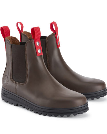 Busby Women's Winter Chelsea Boot, Brown Leather-1