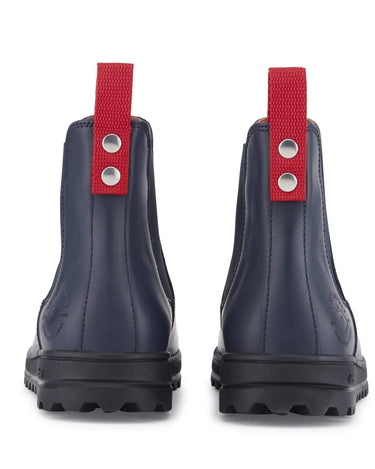 Busby Women's Winter Chelsea Boot, Navy Blue Leather-2