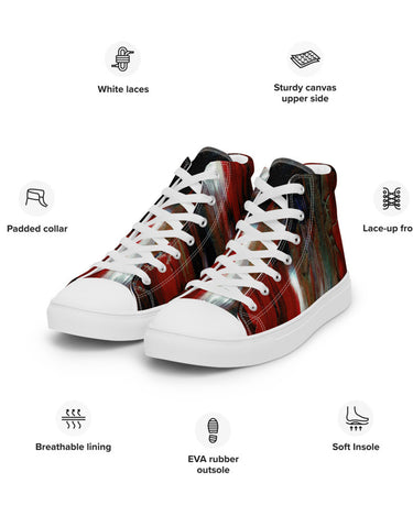 Gianneli Colours Handmade Men’s High Top Canvas Shoes-15