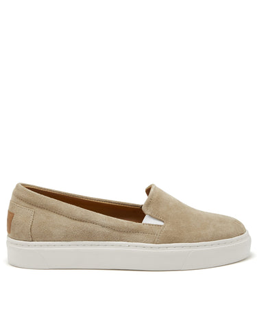 Women's Slip-On Sneakers, taupe suede-0