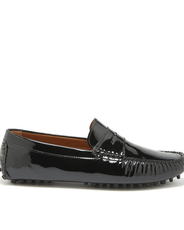 Penny Driving Loafers, black patent leather-0