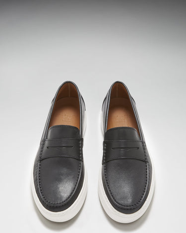 Slip-on Sneaker Loafers, black leather-2