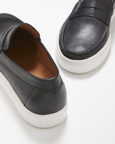 Slip-on Sneaker Loafers, black leather-3