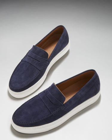 Slip-on Sneaker Loafers, navy blue suede-1