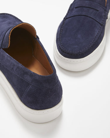 Slip-on Sneaker Loafers, navy blue suede-3