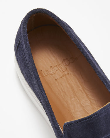 Slip-on Sneaker Loafers, navy blue suede-4