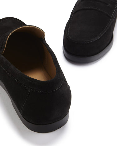 Boat Loafers, black suede-3