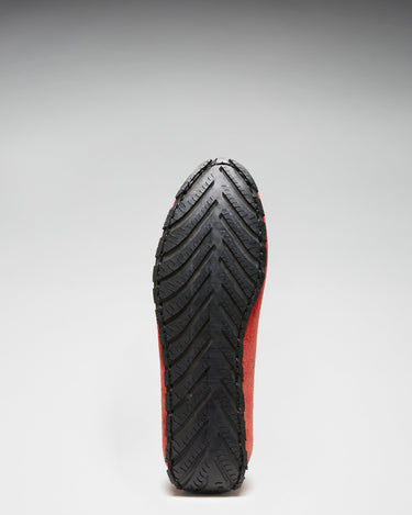 Tyre Sole Laced Driving Loafers, red suede-1