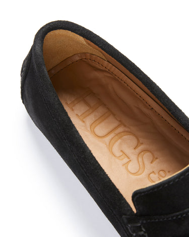 Penny Driving Loafers, black suede-3