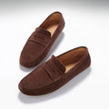 Penny Driving Loafers, brown suede-4