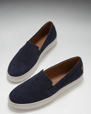 Slip-on Sneakers, navy blue suede-1