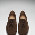 Tasselled Driving Loafers, brown suede-2