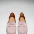 Women's Penny Driving Loafers, ice pink suede-2