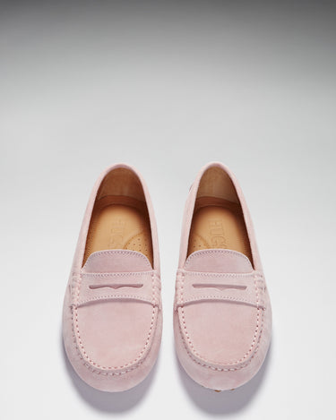 Women's Penny Driving Loafers, ice pink suede-2