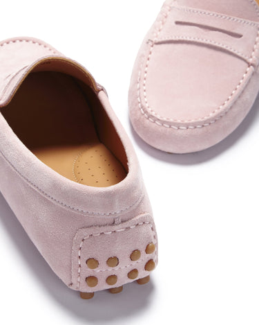 Women's Penny Driving Loafers, ice pink suede-4