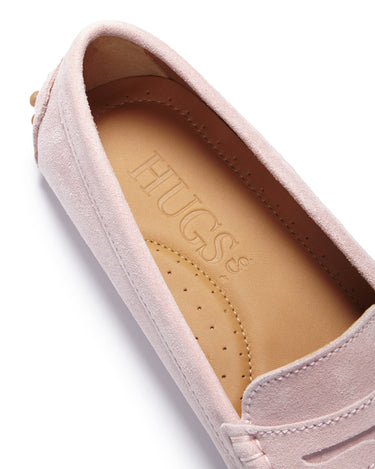 Women's Penny Driving Loafers, ice pink suede-3