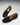 Women's Penny Loafers Leather Sole, black suede-1